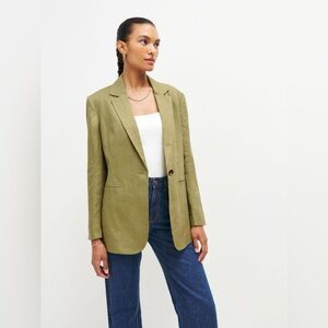 Classic Relaxed Linen Blazer M
